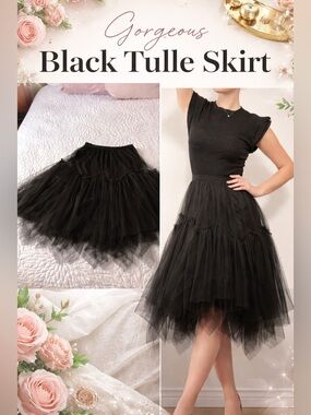 Black Tulle Skirt